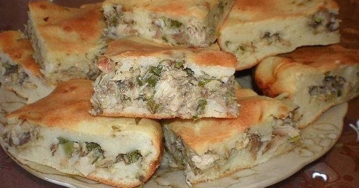 Пирог с рыбой и картофелем (из дрожжевого теста)