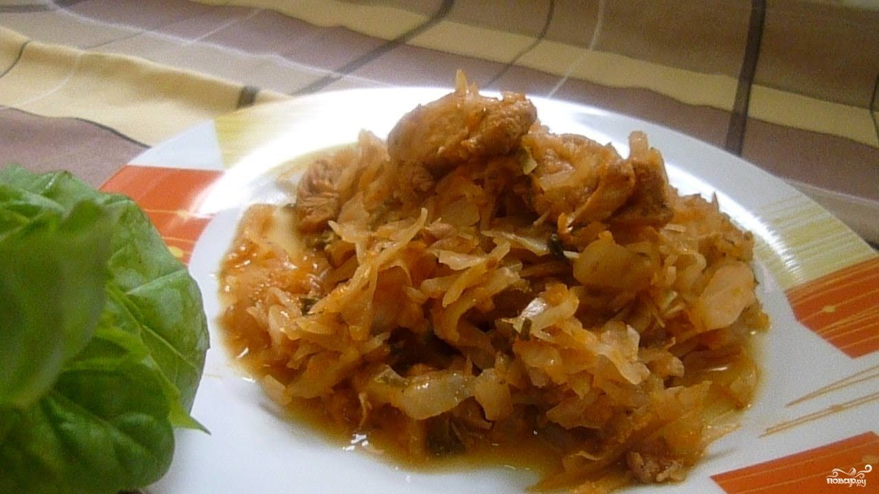 Тушеная капуста с куриными сердечками: капуста тушеная с куриными сердечками