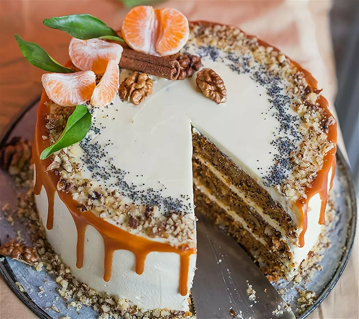 Морковный торт с кремом — самый вкусный рецепт приготовления в духовке