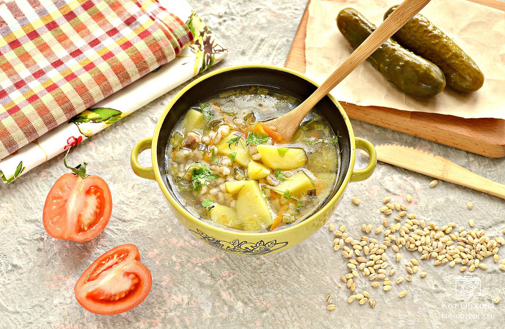 Рассольник с рисом и огурцами - классический рецепт с пошаговыми фото