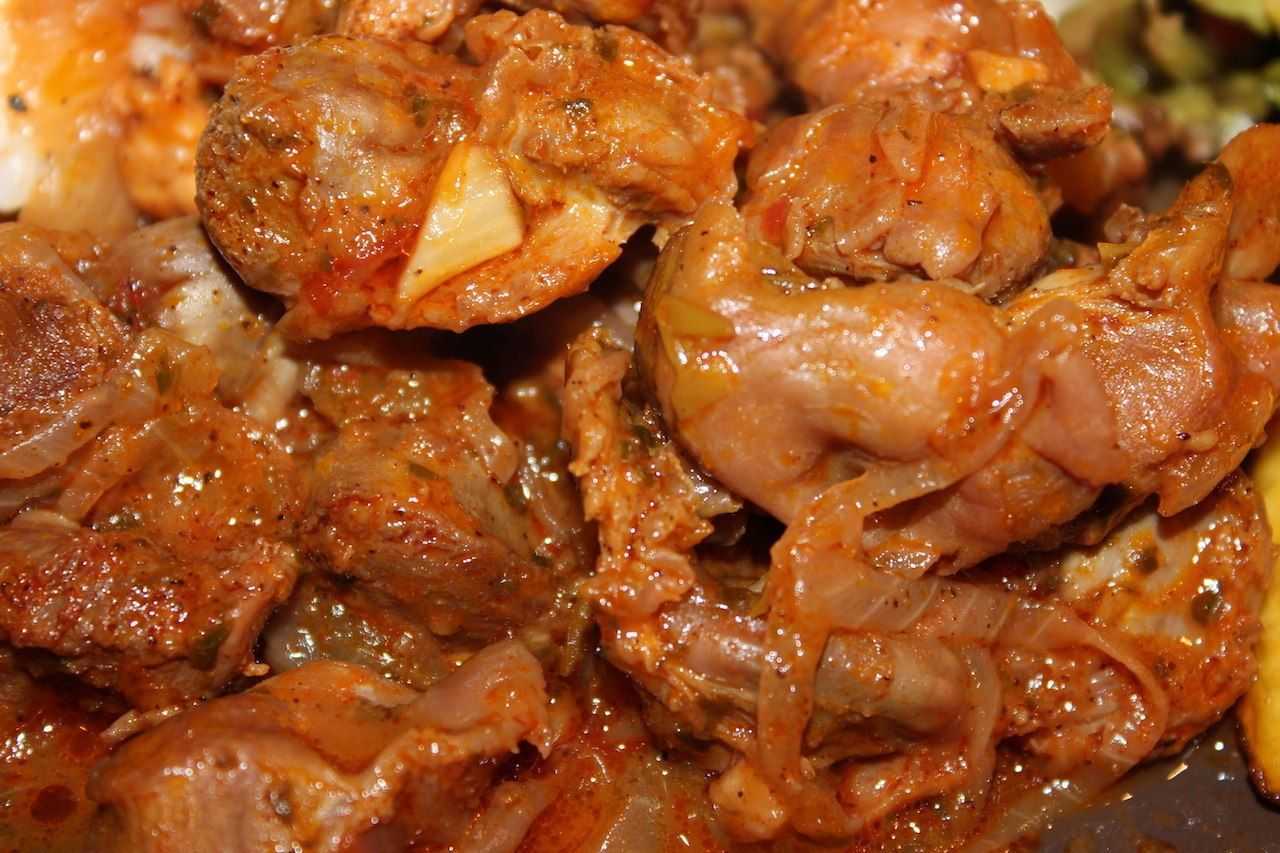 Хе из куриных желудков по-корейски