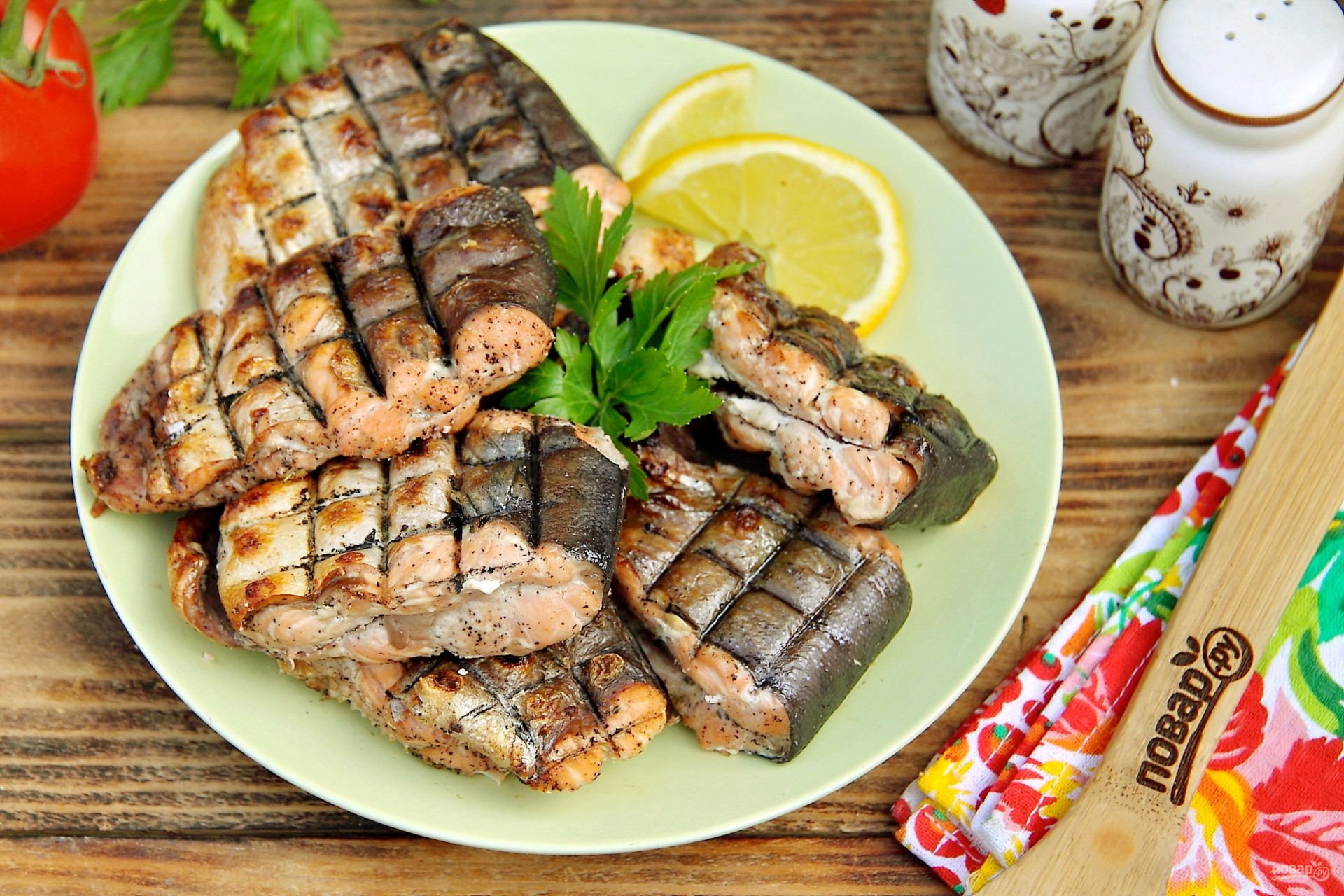 Морепродукты на гриле