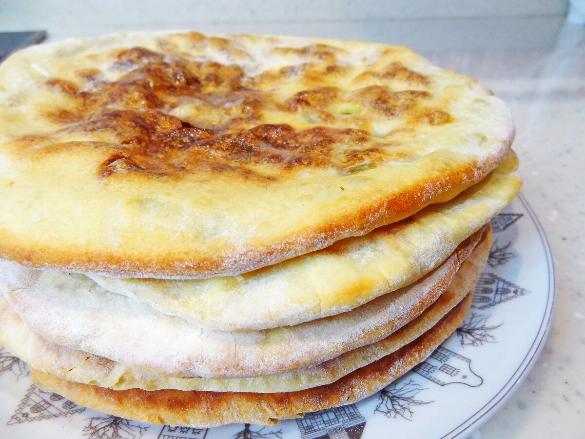 Осетинский пирог с сыром и зеленью- пошаговый рецепт готовки