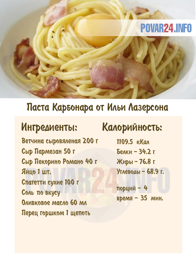 Паста карбонара — 10 простых рецептов без заморочек