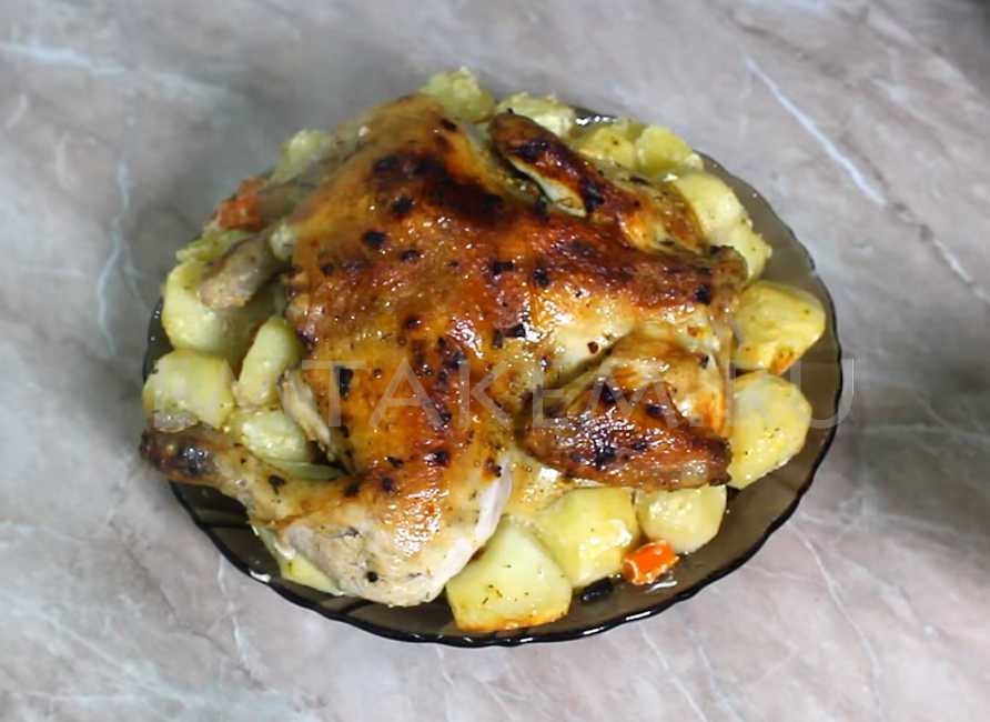 Как сделать курицу с картошкой запеченную в духовке: 5 рецептов вкусного блюда