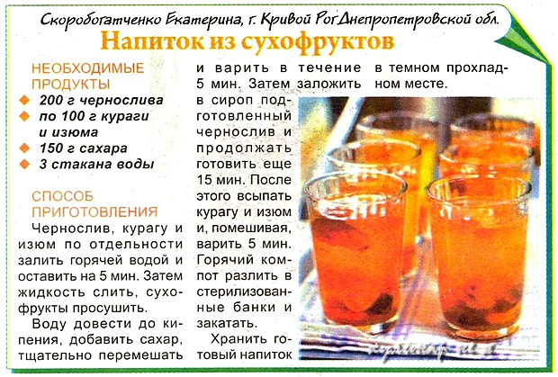 Как сварить вкусный компот из сухофруктов: простые рецепты