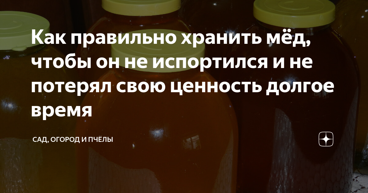 Какой срок годности натурального меда и условия его хранения