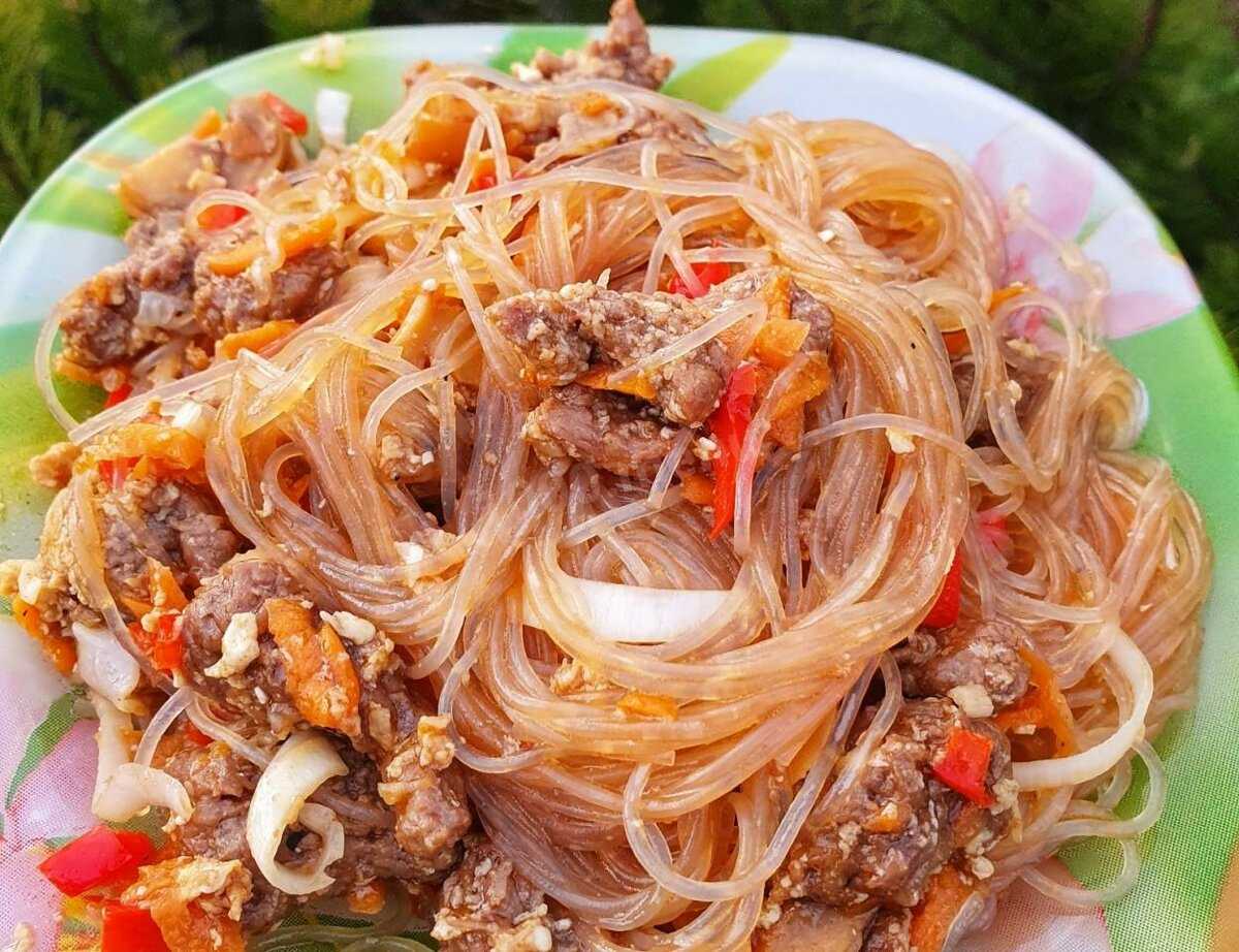 Фунчоза с курицей и овощами – 4 пошаговых рецепта