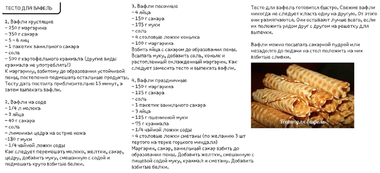 Рецепт вафель для электровафельницы. хрустящие вафли - samchef.ru