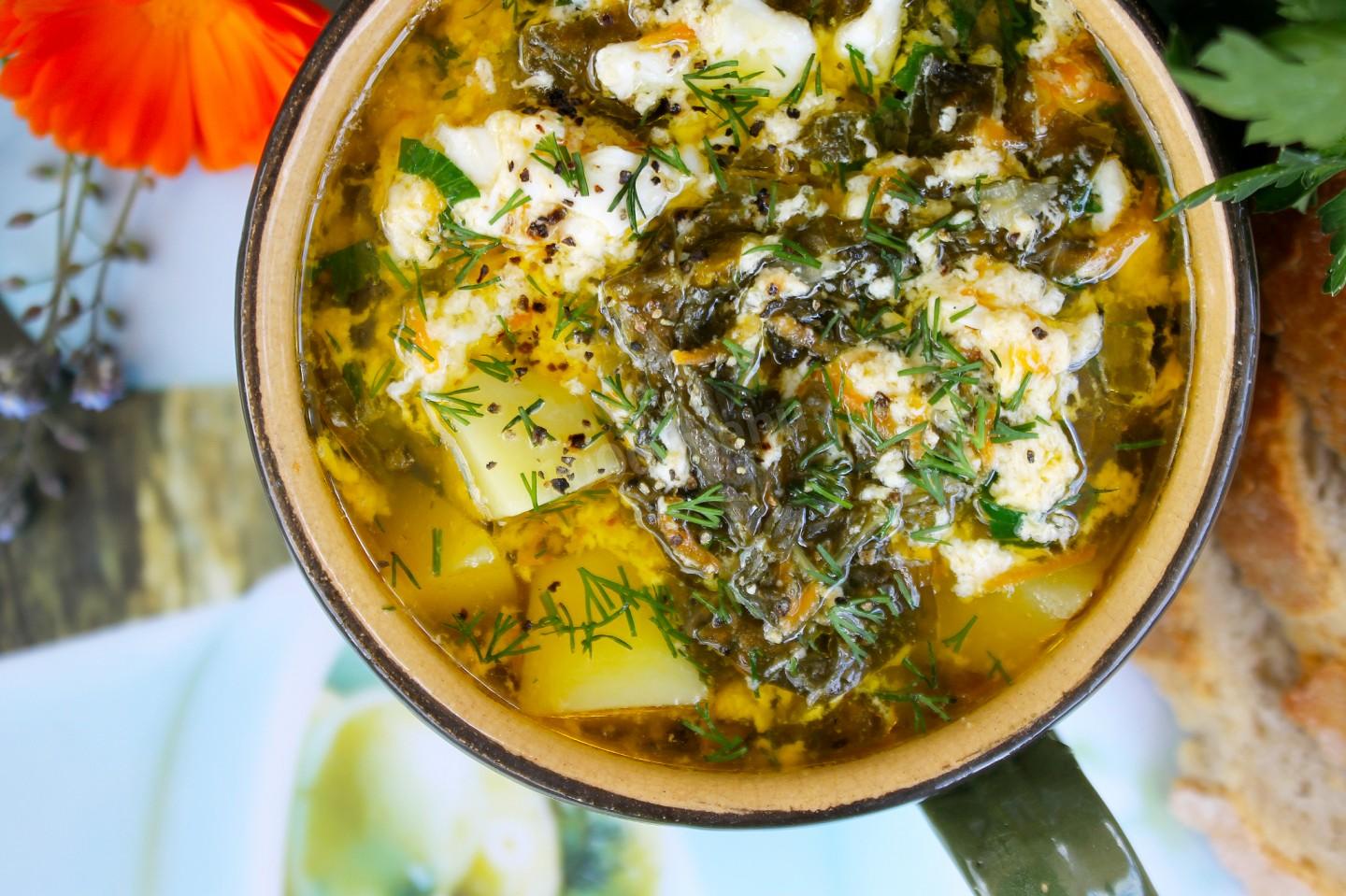 12 простых и вкусных щавелевых супов с яйцом