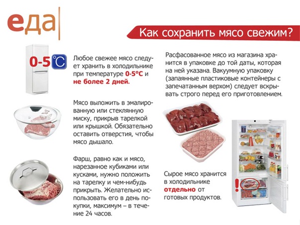 Как и сколько можно хранить мясо | что и как хранить