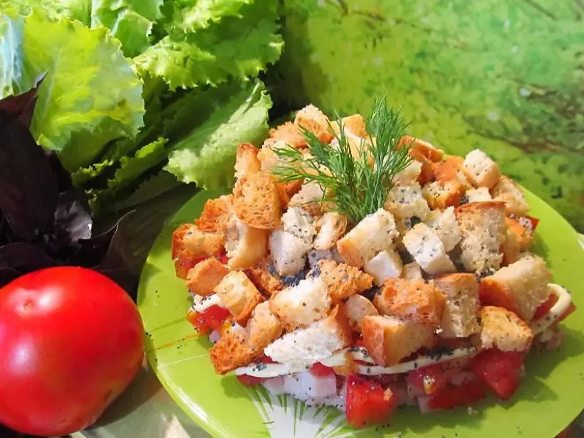Салат курица под кайфом с маком и копченой курицей — рецепт с пошаговыми фото