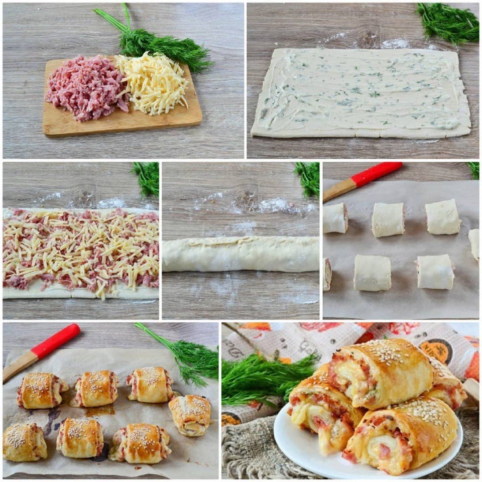 Выпечка из слоеного теста - 15 простых и вкусных рецептов