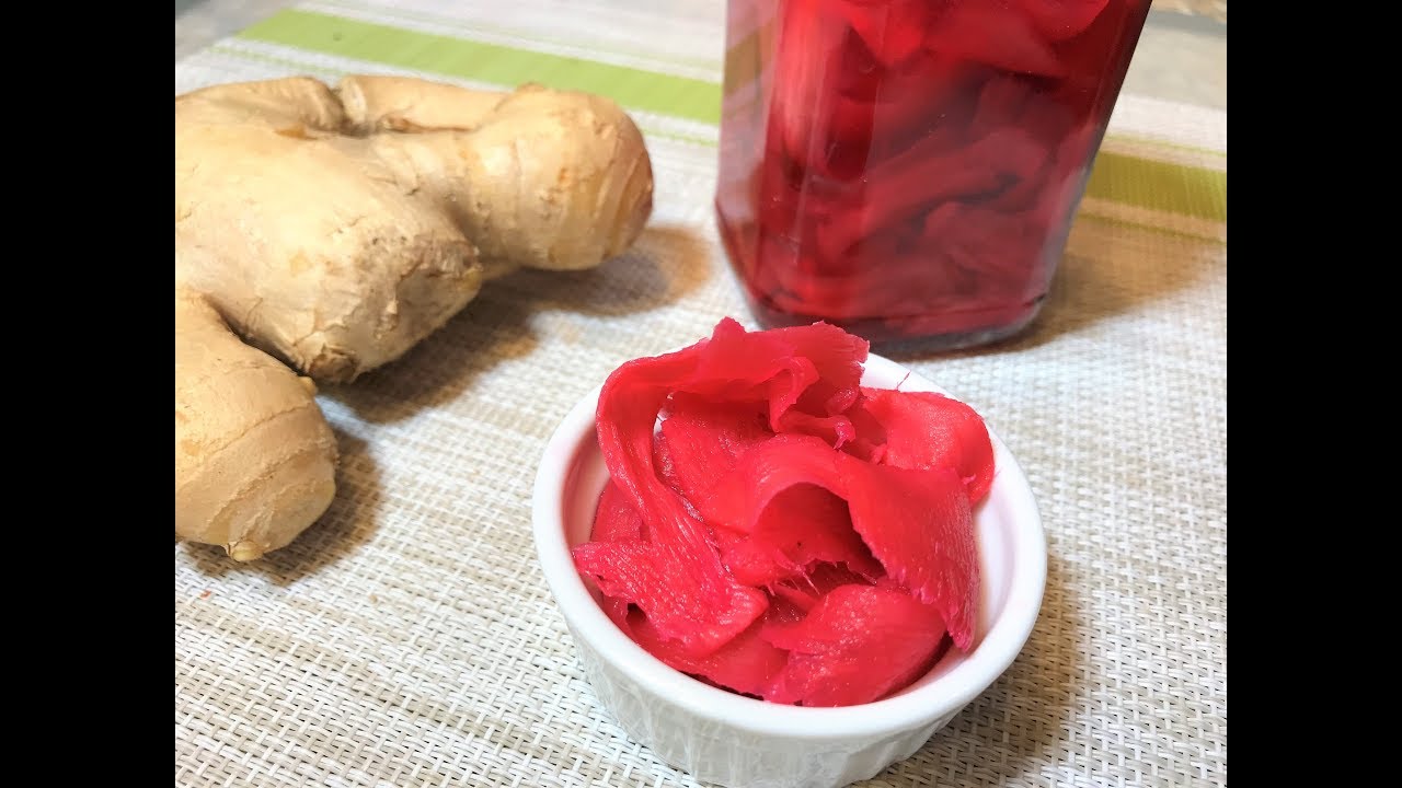 Приготовить розовый маринованный имбирь, как замариновать дома корень, условия приготовления домашней пищи