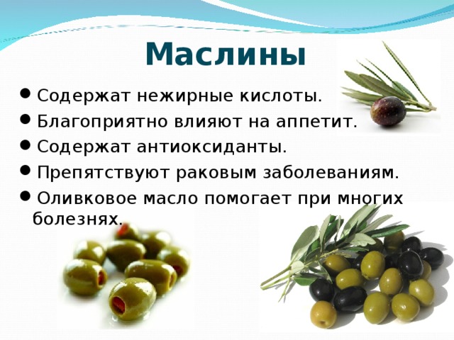 Польза и вред маслин для организма человека