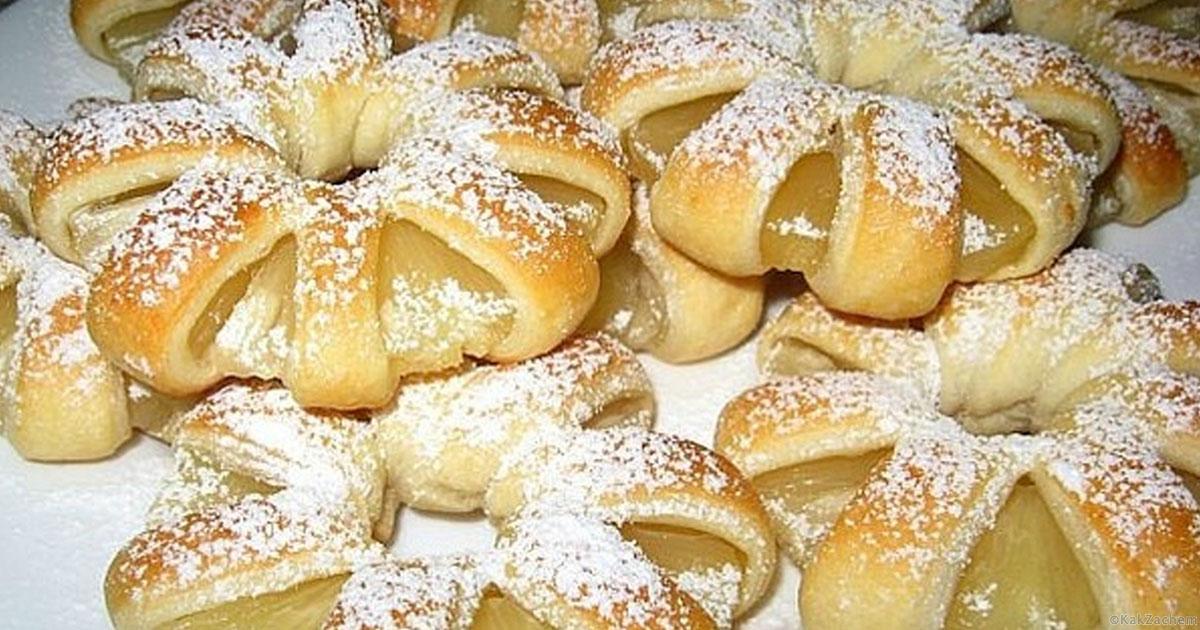 Ананасы в слоеном тесте - cookery.guru