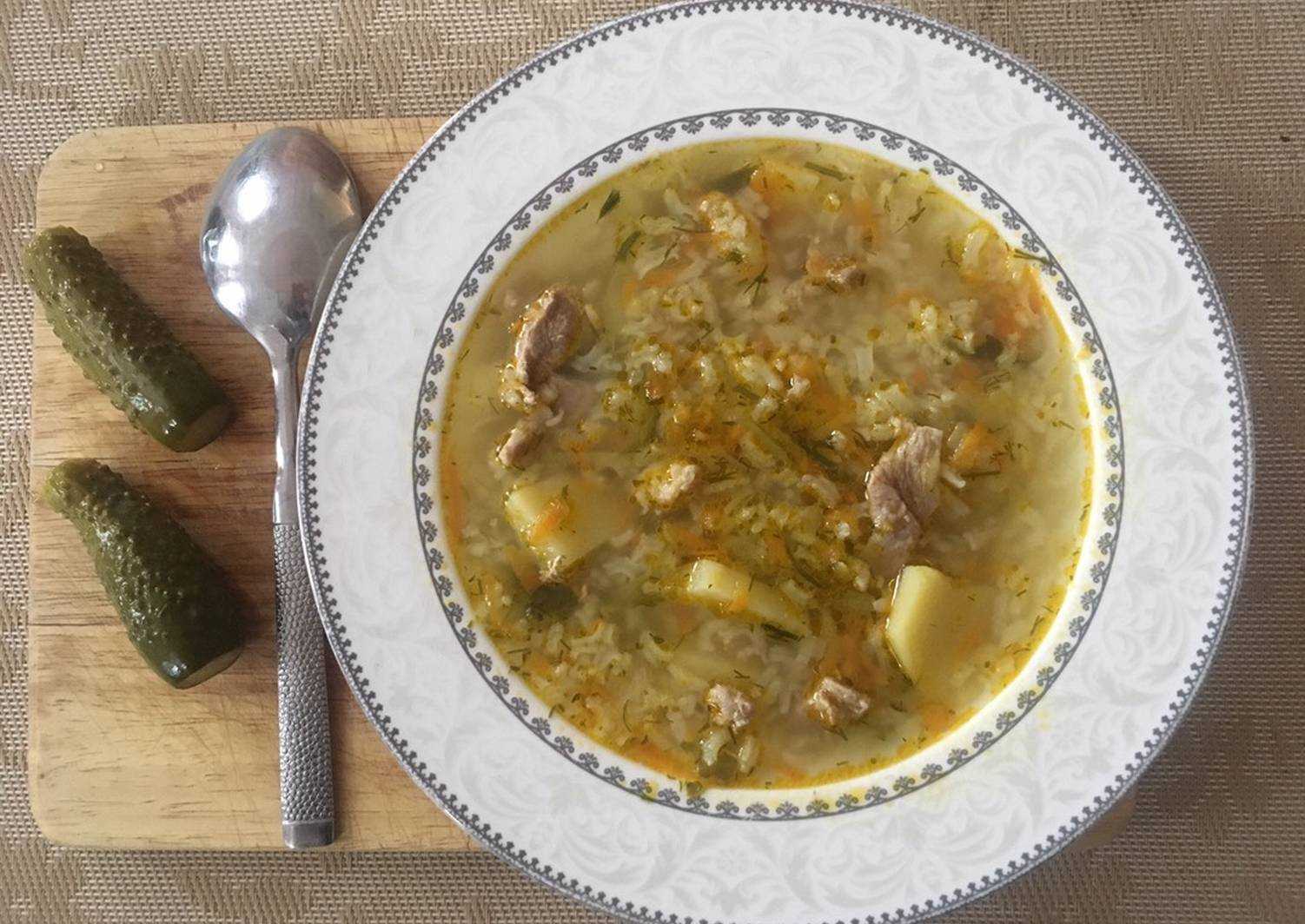 Простой рецепт рассольника с рисом и куриной грудкой пошаговые рецепты рассольника с фото