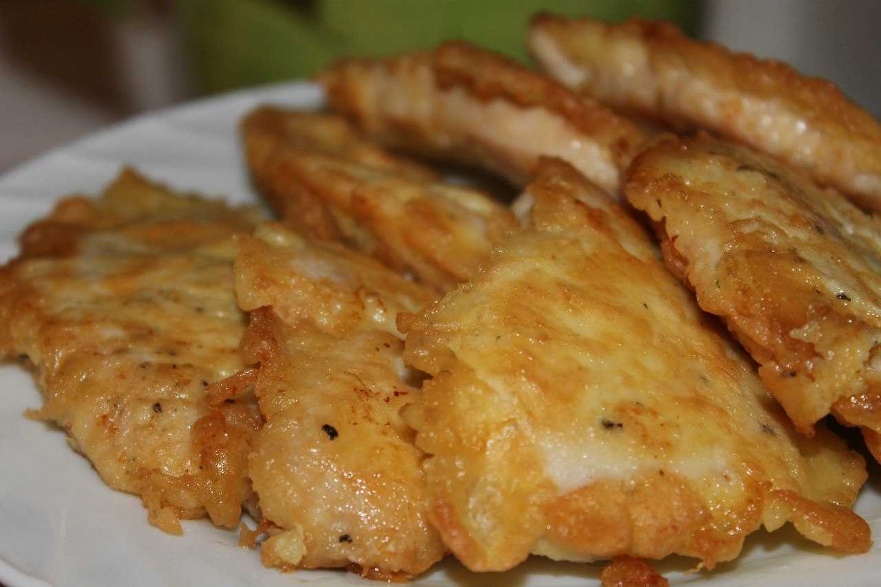Курица в кляре на сковороде
