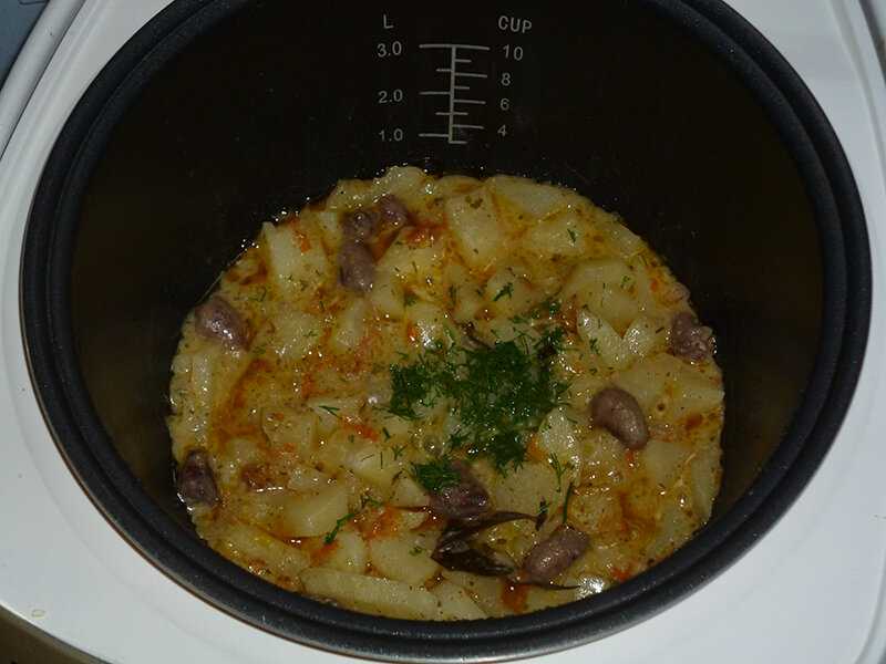 Тушеная картошка с курицей в мультиварке: рецепт с фото