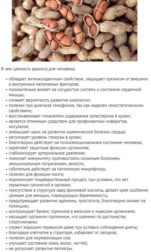 Арахис жареный польза и вред