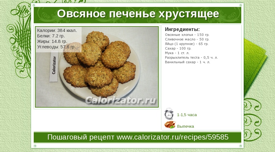 Овсяные печенья пп: 12 диетических рецептов