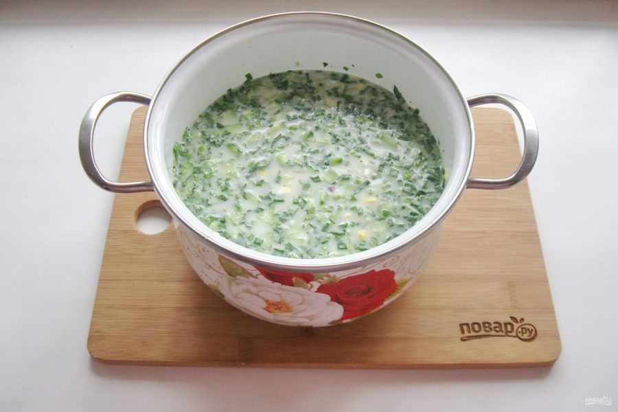 Какая калорийность у русской окрошки на квасе