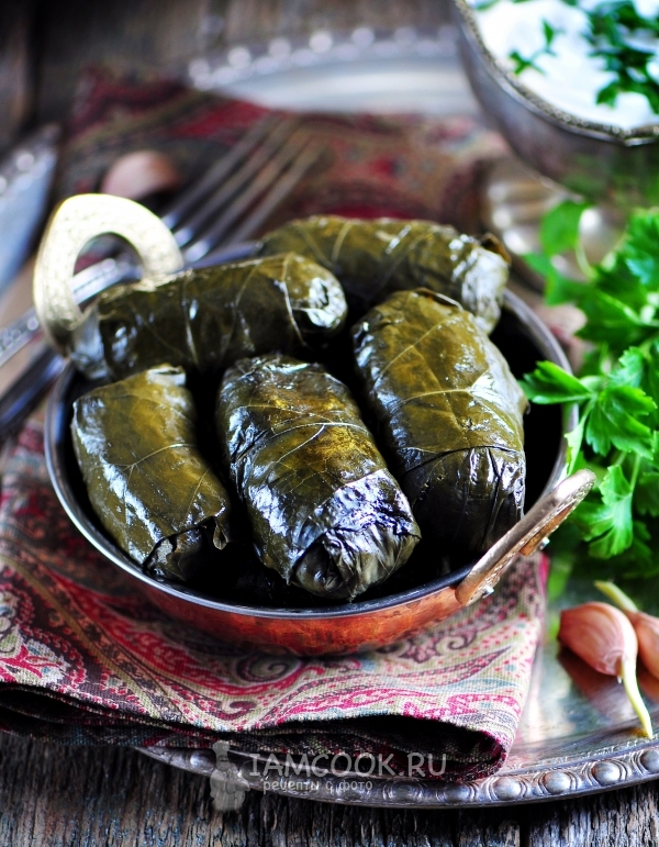 Долма в виноградных листьях ⋆ готовим вкусно, красиво и по-домашнему!
