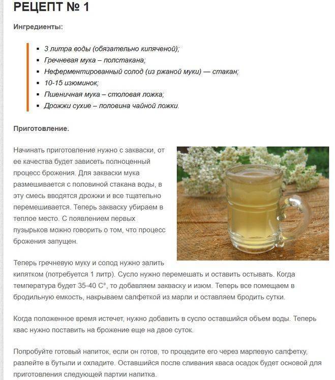 Домашний квас - рецепты приготовления домашнего кваса