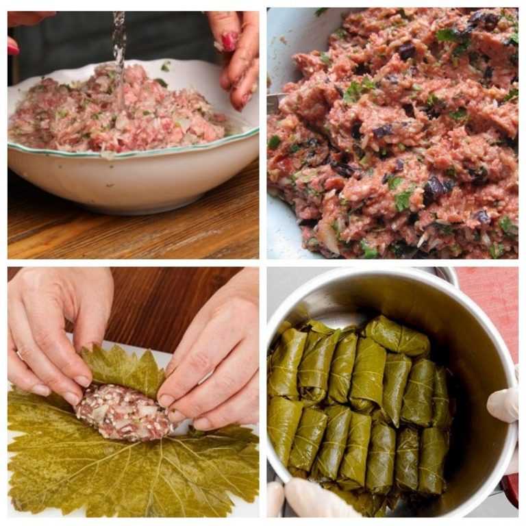 Долма- рецепты из свежих и маринованных виноградных листьев