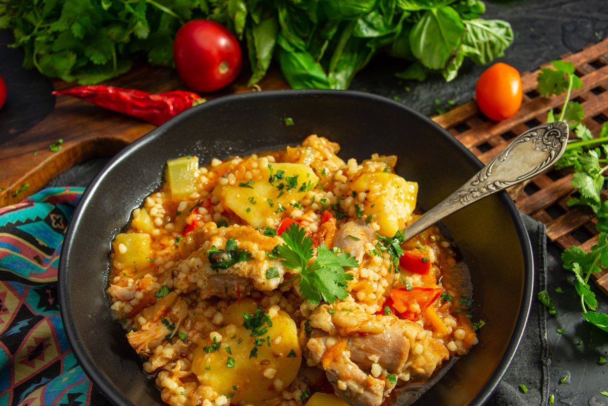 Овощной суп с кускусом и плавленым сыром - рецепт с фото