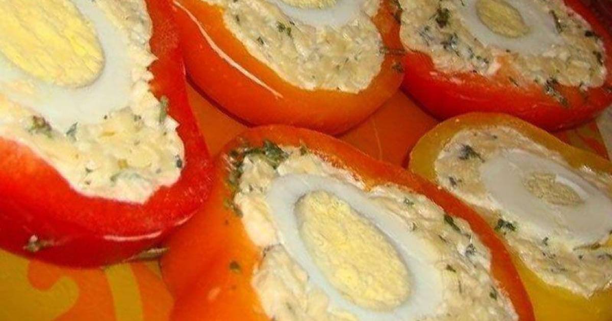 Перец фаршированный сыром и чесноком - рецепт с фото пошагово