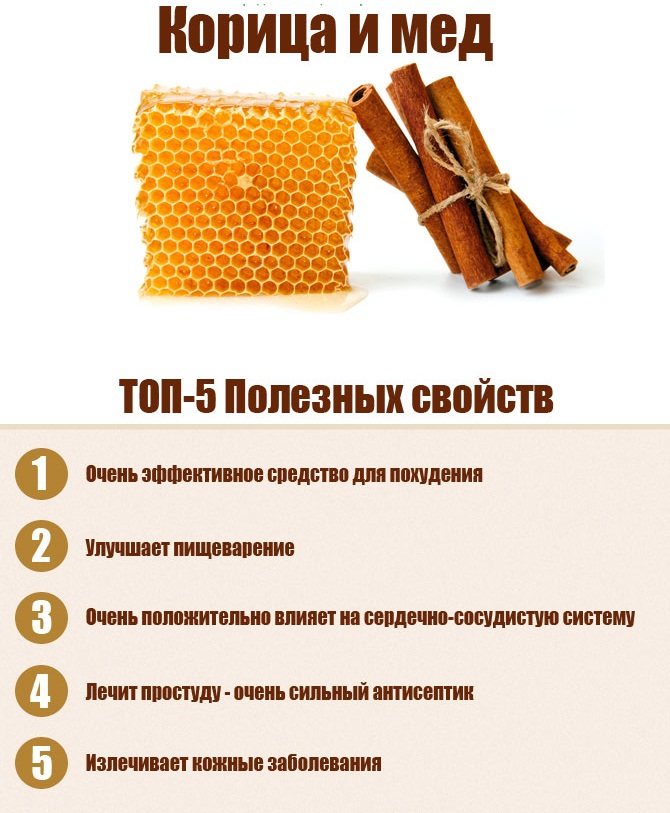Корица с медом для похудения- польза и рецепты напитка