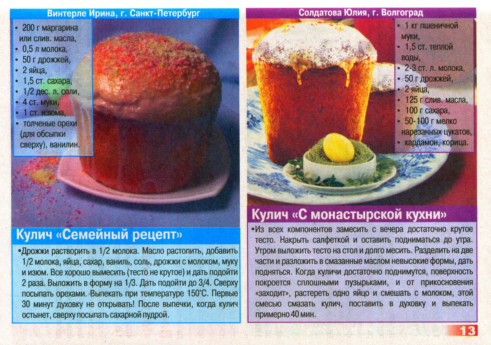 Рецепты самых вкусных пасхальных куличей на пасху 2024