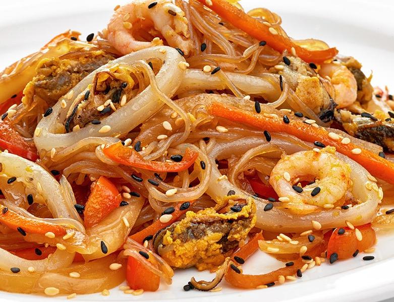 Фунчоза с морепродуктами ⋆ готовим вкусно, красиво и по-домашнему!