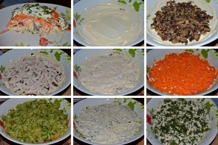 Салат "восторг" с курицей и корейской морковью - классический пошаговый рецепт с фото быстро и просто от алены каменевой