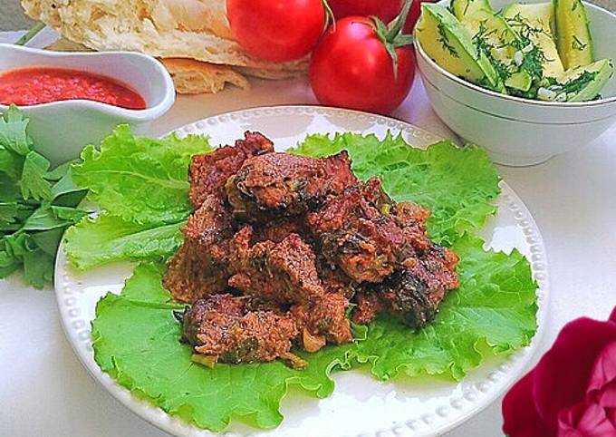 Ароматное мясо по-грузински, приготовленное в духовке по рецепту дяди гиорги
