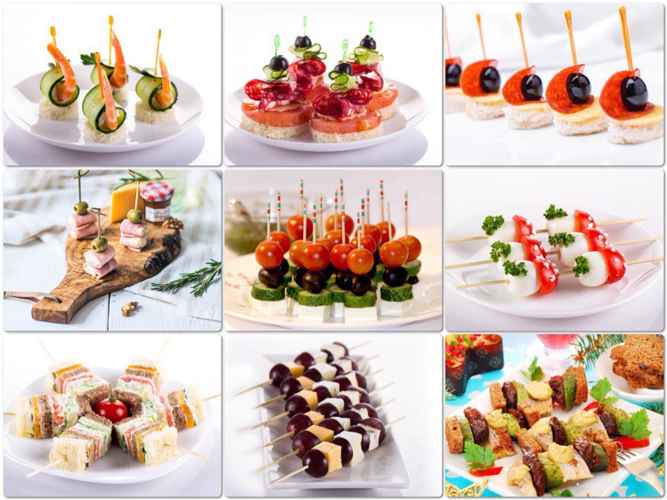 Как приготовить простые и вкусные канапе на шпажках: 6 рецептов на праздничный стол