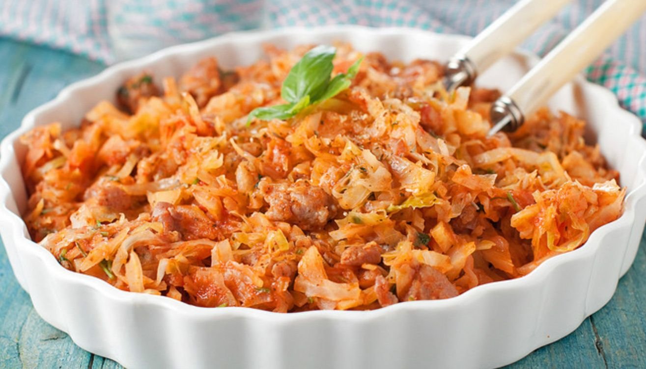 Говядина, тушеная с квашеной капустой
